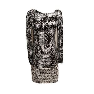 Vince Camuto Black and White Midi Dress